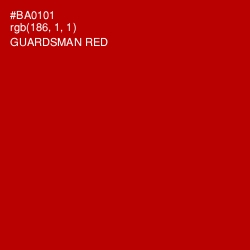 #BA0101 - Guardsman Red Color Image
